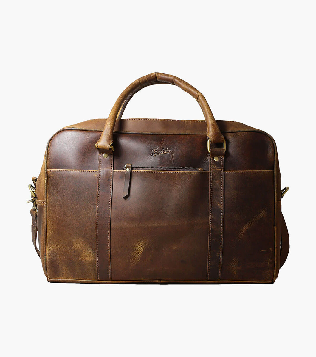 Men’s Bags | Brown CH Leather Laptop Bag | Florsheim Porter