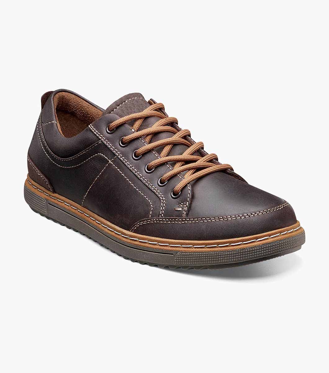 Work Shoes | Brown Moc Toe Oxford | Florsheim Gridley Steel Toe