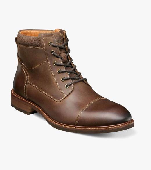 lace up cap toe boots