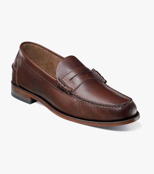 Men’s Dress Shoes | Brown CH Moc Toe Penny Loafer | Florsheim Berkley