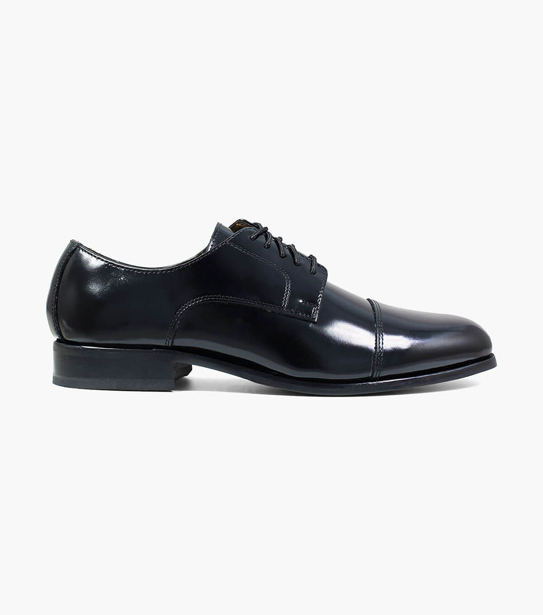 Men’s Dress Shoes | Black Cap Toe Oxford | Florsheim Broxton