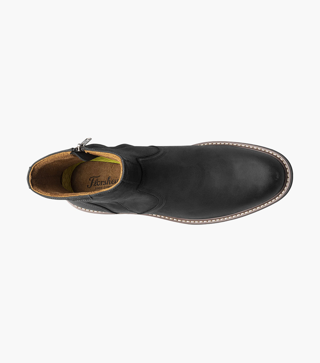 Norwalk Plain Toe Side Zip Boot Men’s Casual Shoes | Florsheim.com