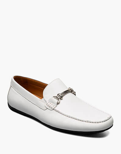 Dubino Moc Toe Bit Loafer in White for $155.00 dollars.