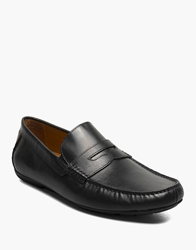 Dubino Moc Toe Penny Loafer in Black for $155.00 dollars.