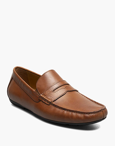 Dubino Moc Toe Penny Loafer in Cognac for $155.00 dollars.