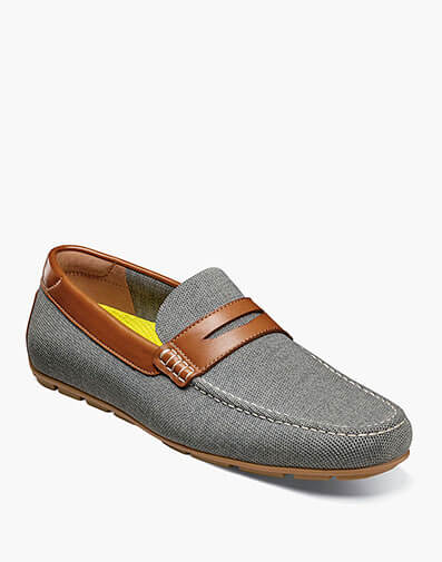 Motor Knit Moc Toe Penny Driver in Gray Multi for $95.00 dollars.