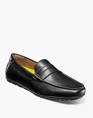 Motor Smooth Moc Toe Penny Driver in Black for $100.00 dollars.