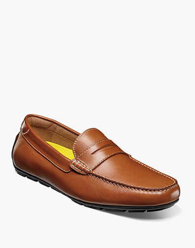 Motor Smooth Moc Toe Penny Driver in Cognac for $100.00 dollars.