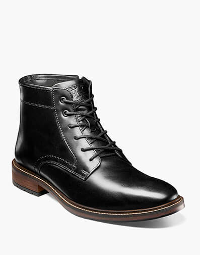 Forge Plain Toe Lace Up Boot in Black for $120.00 dollars.