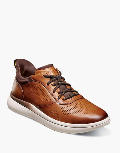 Fleet Perf Toe Elastic Lace Sneaker in Cognac for $110.00 dollars.