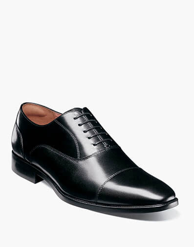 Sorrento Lux Cap Toe Balmoral Oxford in Black for $130.00 dollars.