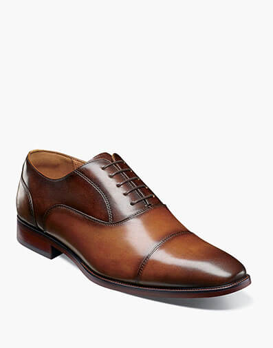 Sorrento Lux Cap Toe Balmoral Oxford in Cognac Multi for $130.00 dollars.