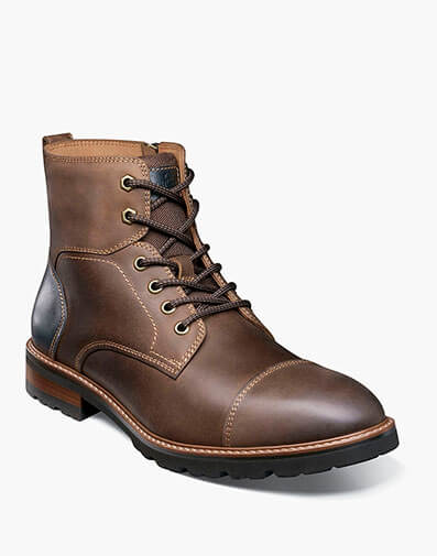 Renegade Cap Toe Lace Up Boot in Brown CH for $150.00 dollars.