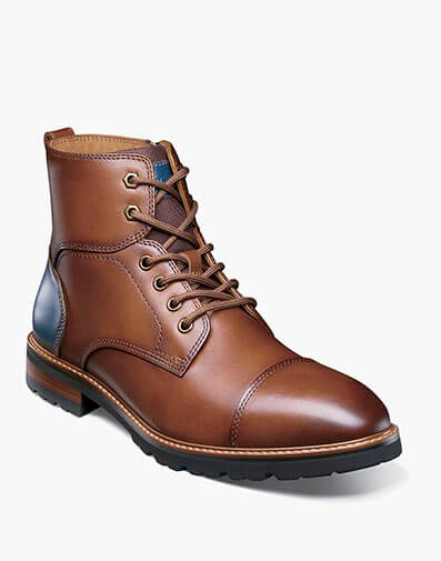 Renegade Cap Toe Lace Up Boot in Cognac for $150.00 dollars.