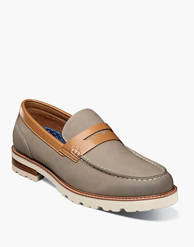 Renegade Moc Toe Penny Loafer in Gray Multi for $130.00 dollars.