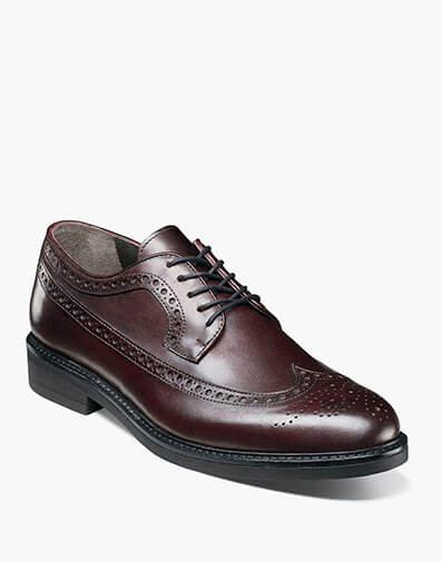 Giotto Wingtip Oxford in Wine Antiqued for $195.00 dollars.