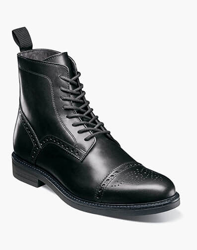 Giotto Cap Toe Lace Up Boot in Black for $225.00 dollars.