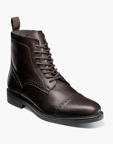 Giotto Cap Toe Lace Up Boot in Brown for $225.00 dollars.