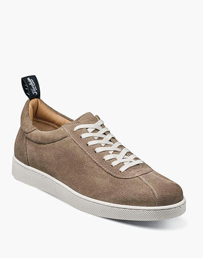 Enfield T-Toe Lace Up Sneaker in Taupe Suede for $195.00 dollars.