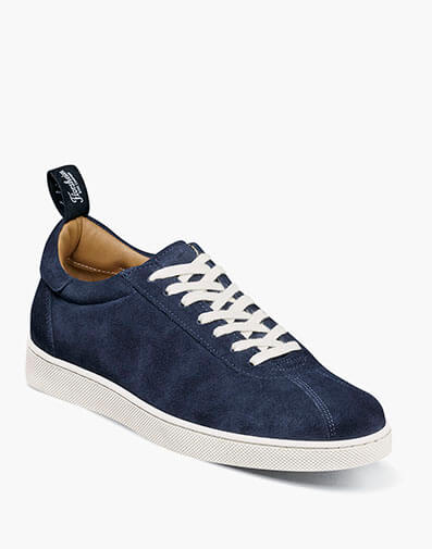 Enfield T-Toe Lace Up Sneaker in Navy Suede for $195.00 dollars.