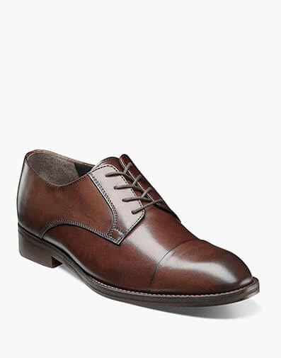 Benton Cap Toe Oxford in Brown for $195.00 dollars.