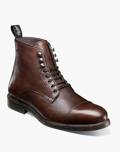 Orlando Cap Toe Lace Up Boot in Brown for $225.00 dollars.