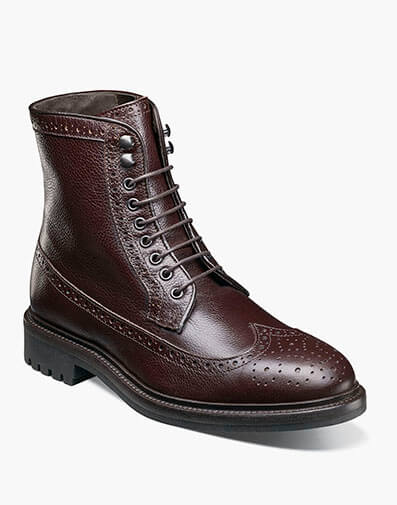 Laredo Wingtip Lace Up Boot in Dark Brown for $225.00 dollars.