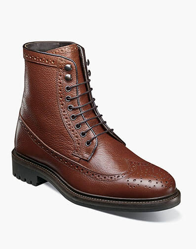 Laredo Wingtip Lace Up Boot in Tan Grain for $225.00 dollars.