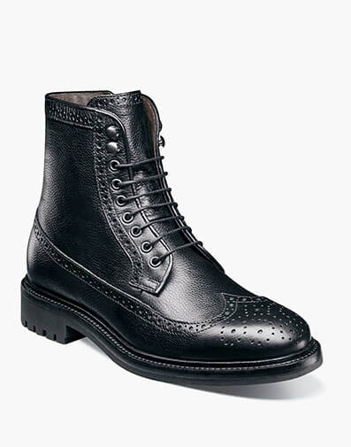 Laredo Wingtip Lace Up Boot in Black for $225.00 dollars.