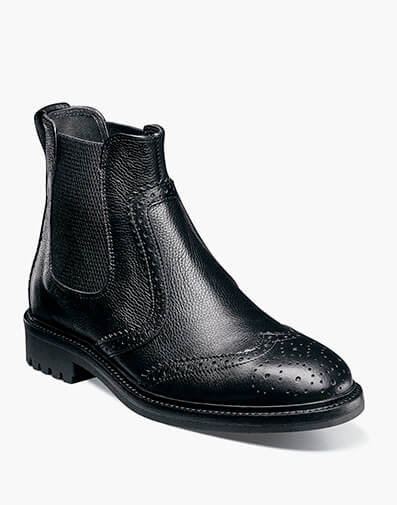 Laredo Wingtip Chelsea Boot in Black for $225.00 dollars.