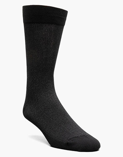 Pindot Men’s Crew Dress Socks in Black for $12.00 dollars.