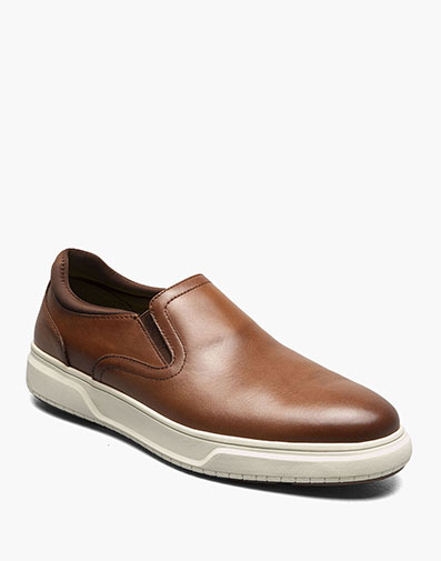 Premier Work Plain Toe Slip On Sneaker in Cognac for $160.00 dollars.